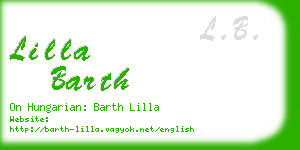 lilla barth business card